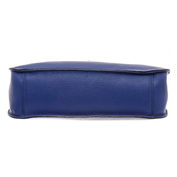 MCM Blue Leather Chain Shoulder Bag - Picture 4 of 8